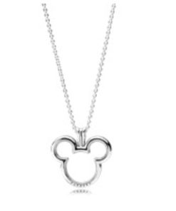 Disney Mickey floating locket silver pendant and necklace