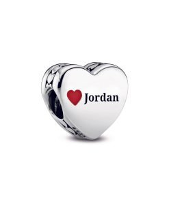 Jordan sterling silver charm with red enamel