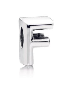 Letter F silver charm