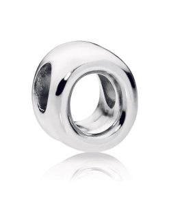 Letter O silver charm