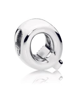Letter Q silver charm