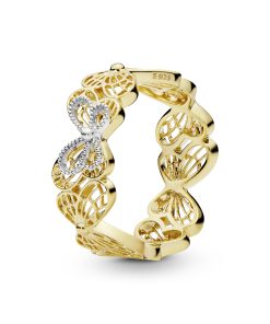 Openwork butterfly 14k Gold Plated and silver ring
