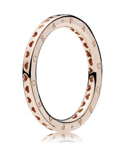 Heart 14k Rose Gold-plated logo ring