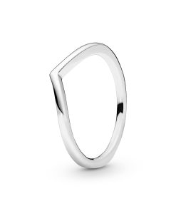 Wishbone silver ring