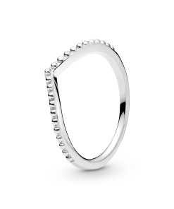 Wishbone silver ring