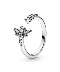 Sparkling Dragonfly Open Ring