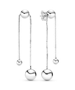 Bead silver earrings