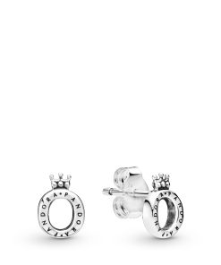 Crown O sterling silver stud earrings