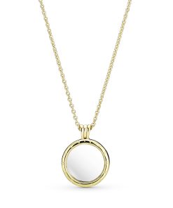 14k Gold Plated  floating locket with necklace