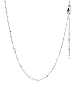 Silver beaded necklace