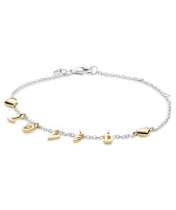 Loved 14k Gold Plated and silver bracelet