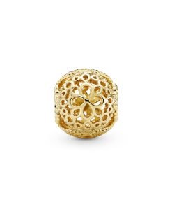 Openwork flower 14k Gold Plated  charm
