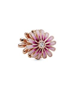 Pink Daisy Flower Charm