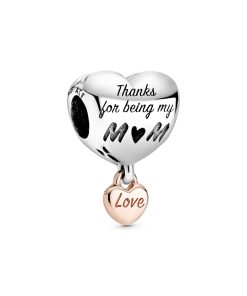 Love You Mum Heart Charm