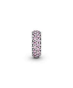 Pink Sparkle Spacer Charm