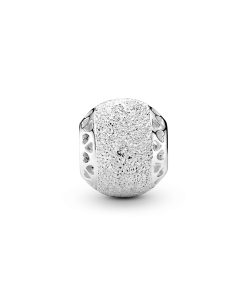 Silver charm with diamond pointing