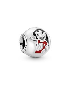 Disney Lilo & Stich silver charm with white. red. black. blue and purple enamel