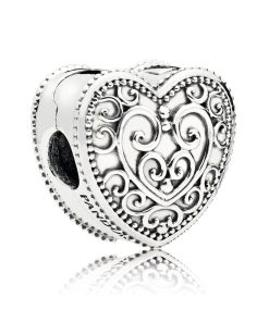 Heart silver clip