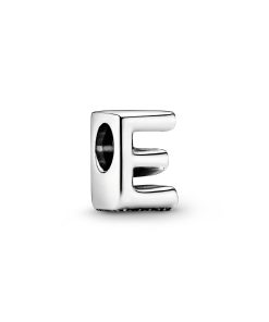 Letter E silver charm