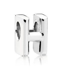 Letter H silver charm