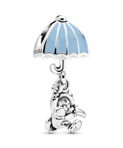 Disney Jiminy Cricket and umbrella silver dangle with blue enamel