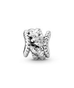 Seeds silver charm with clear cubic zirconia