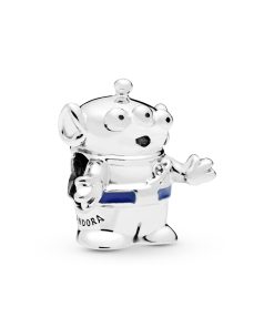 Disney Aliens silver charm with blue enamel