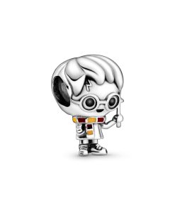 Harry Potter. Harry Potter sterling silver charm with black. yellow and red enamel