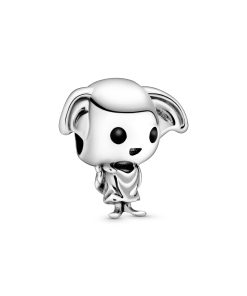 Harry Potter. Dobby the House Elf sterling silver charm with black and white enamel