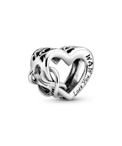 Love You Mum Infinity Heart Charm