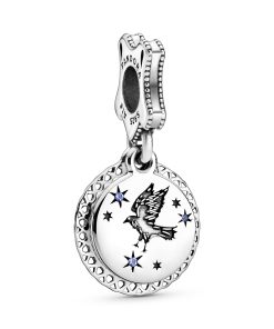 Harry Potter. Ravenclaw sterling silver dangle with sea blue crystal