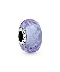 Wavy Lavender Murano Glass Charm