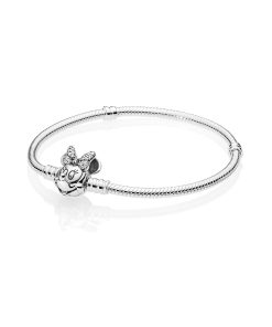 Disney Minnie silver bracelet with clear cubic zirconia