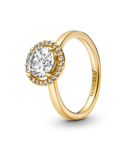 Sparkling Round Halo Ring