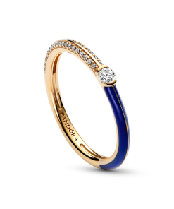 Pandora ME Pavé & Blue Dual Ring