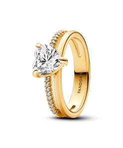 Double Band Heart Ring