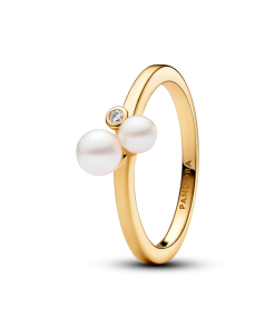Duo Treated Freshwater Cultured Pearls Ring