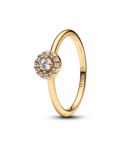 Round Pave Halo Ring