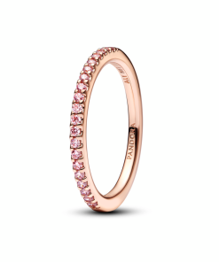 Sparkling Pink Band Ring