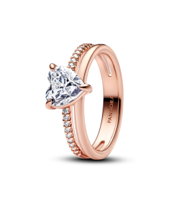 Double Band Heart Ring