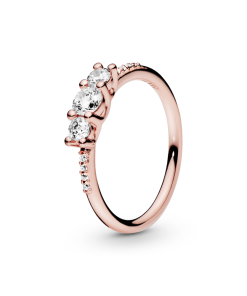 Clear Three-Stone Ring