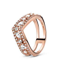 Sparkling Marquise Double Wishbone Ring