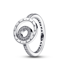 Pandora Signature Logo Circles Pavé Ring