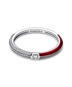 Pandora ME Pavé & Red Dual Ring