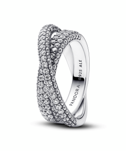 Pandora Timeless Pavé Crossover Dual Band Ring