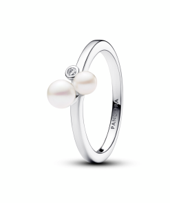 Duo Treated Freshwater Cultured Pearls Ring