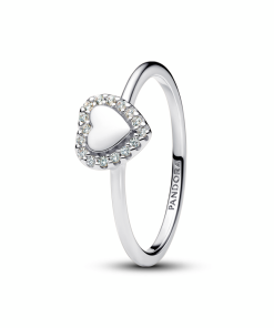Engravable Heart Halo Ring
