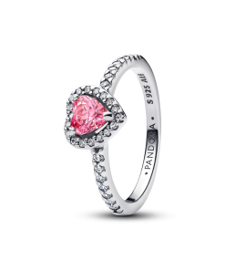 Elevated Pink Heart Ring
