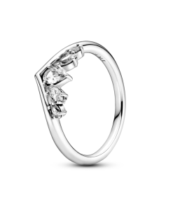 Sparkling Pear & Marquise Wishbone Ring