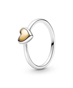 Domed Golden Heart Ring
